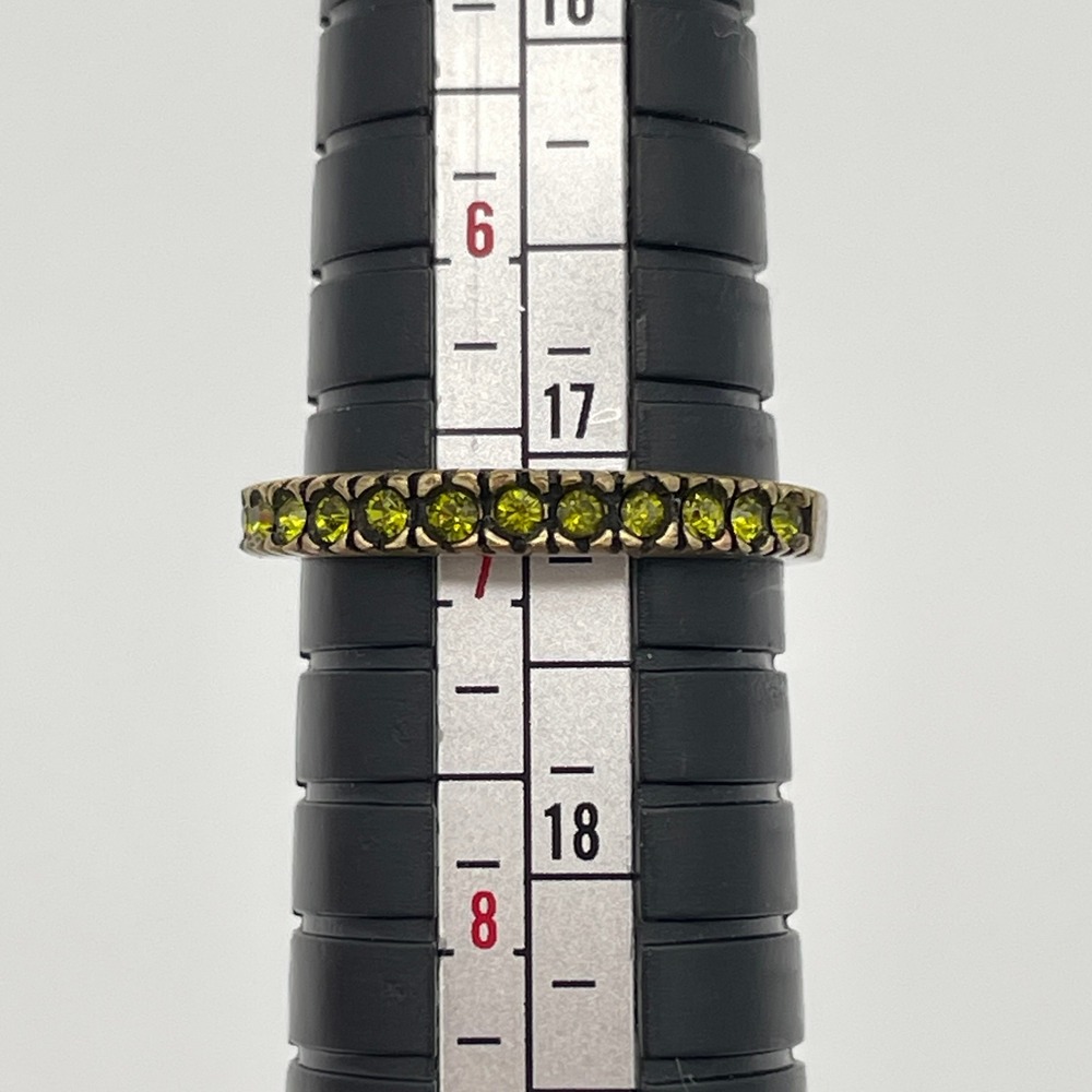 Heidi Daus Bronzetone Metal Women Size 7 Multi-Color Crystal Stackable Ring Set - Picture 9 of 9